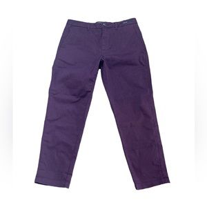 Scotch & Soda Fave Regular Tapered Fit Purple Chino Pants Size 30 W 27.5 L